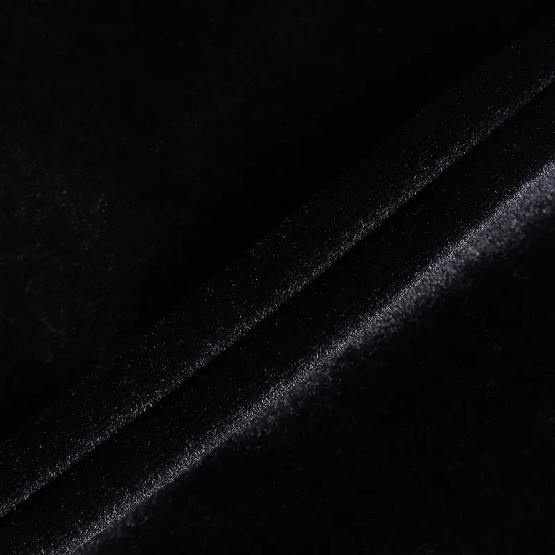 שמלת מידי קטיפה בעיטור שיפון נצנצים - איירין