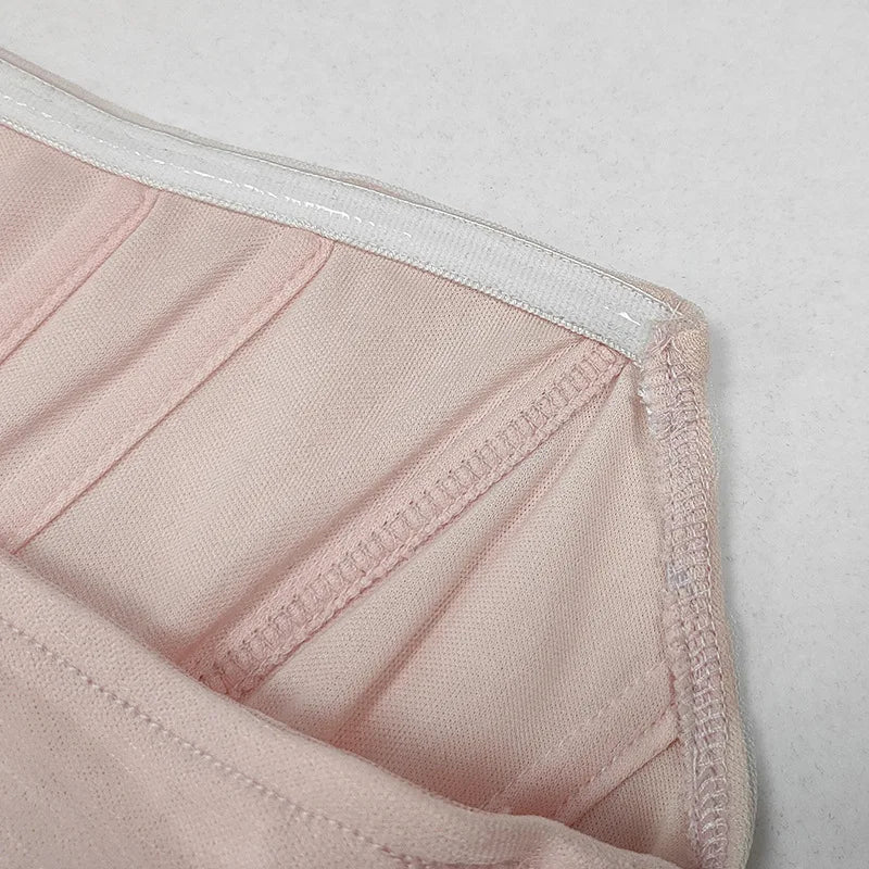 שמלת מידי סטרפלס מחוך שיפון - טולה