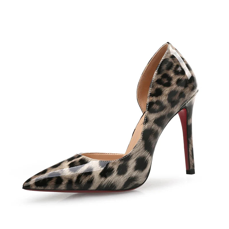 נעלי עקב מנומרות זמש במגוון עיצובים וגבהים - פריס