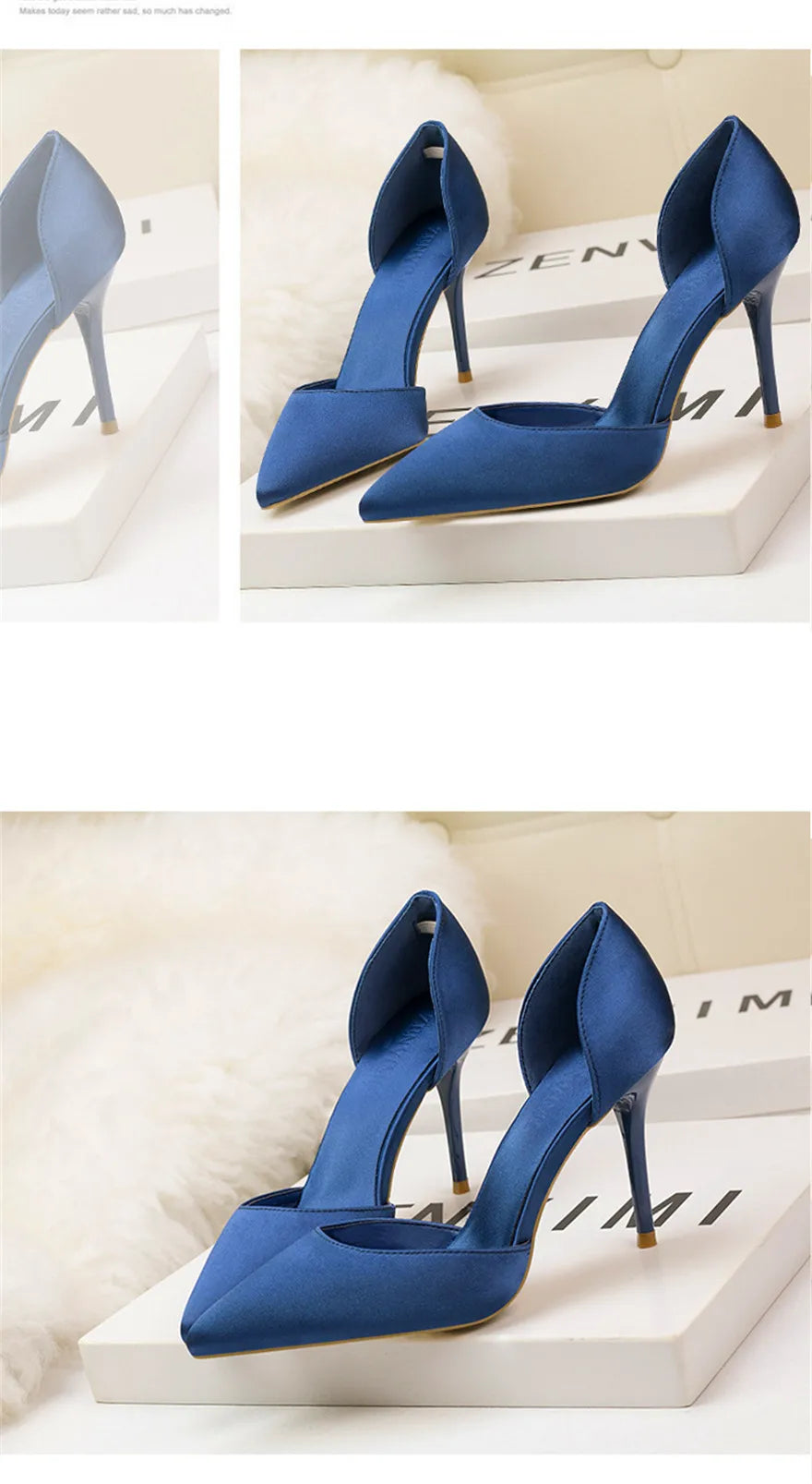 נעלי שפיץ אלגנטיות בד סאטן - לורין