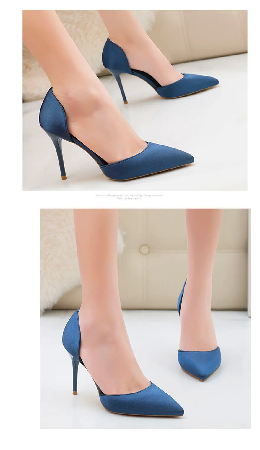 נעלי שפיץ אלגנטיות בד סאטן - לורין