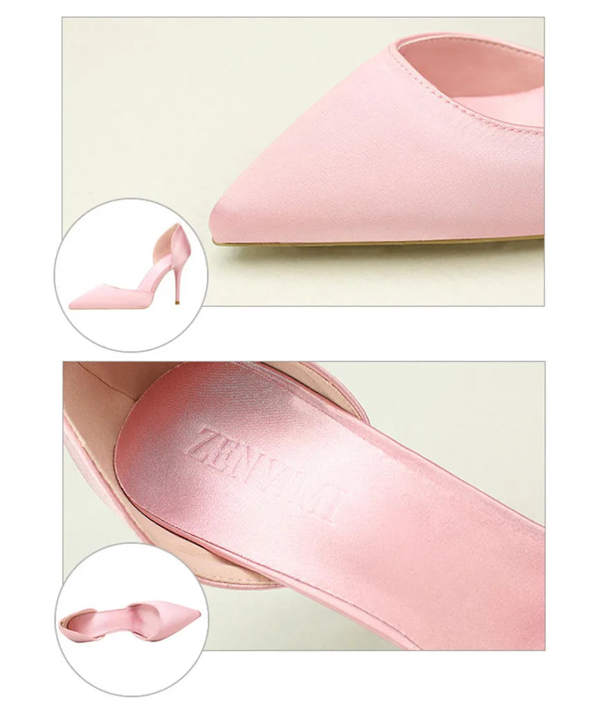 נעלי שפיץ אלגנטיות בד סאטן - לורין