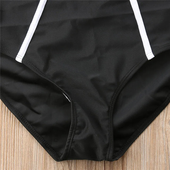 Monochrome strapless one-piece swimsuit - Elite