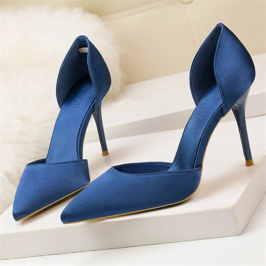 נעלי שפיץ אלגנטיות בד סאטן - לורין