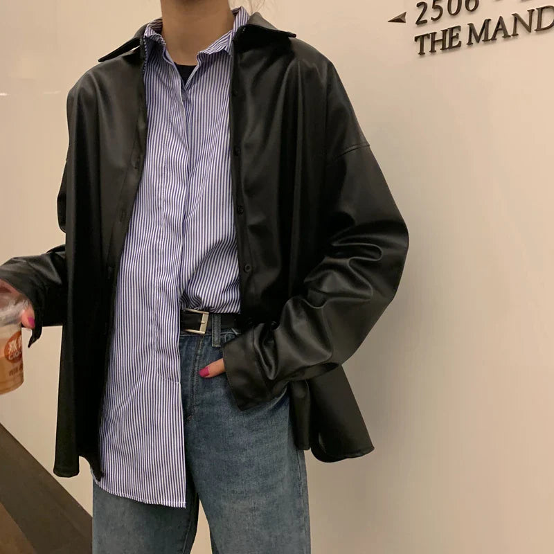 ג'קט עור בעיטור כפתורים - מארה