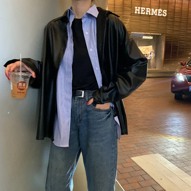 ג'קט עור בעיטור כפתורים - מארה