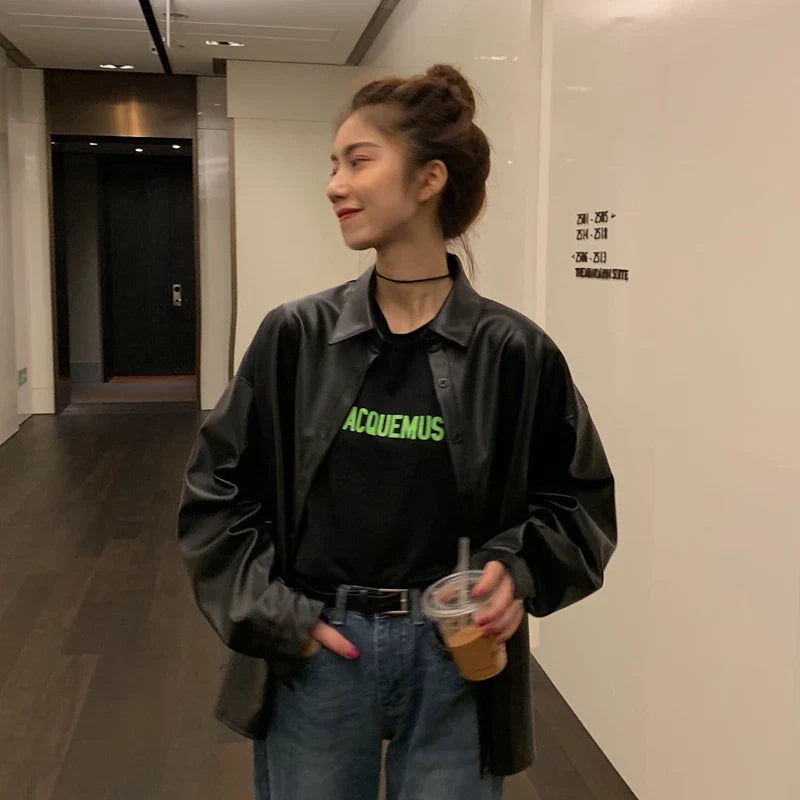 ג'קט עור בעיטור כפתורים - מארה