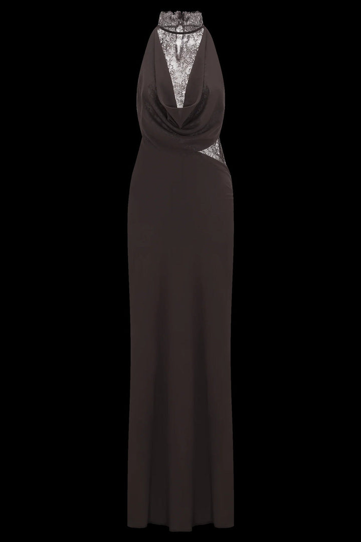 Lace turtleneck maxi dress - Angelique