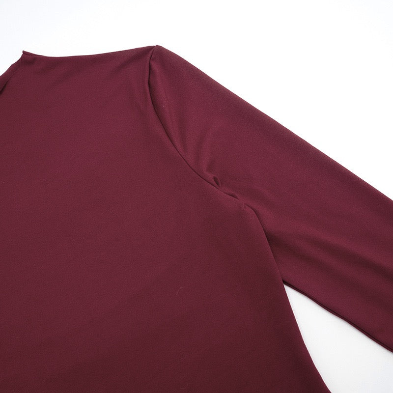 Mini dress in bodysuit design with satin skirt - Mayla