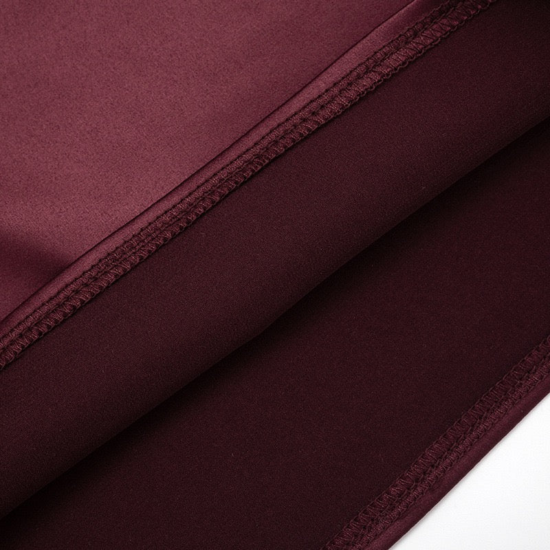 Mini dress in bodysuit design with satin skirt - Mayla