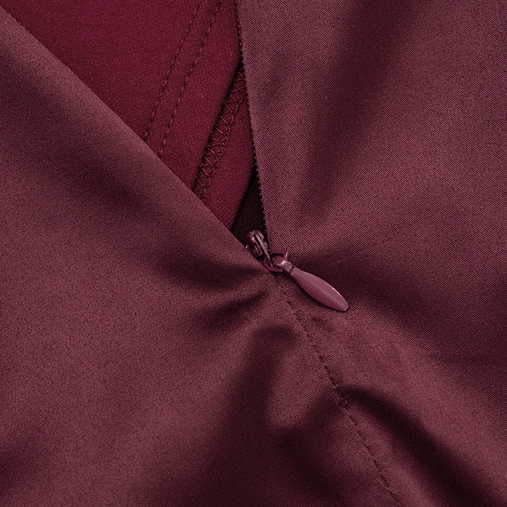 Mini dress in bodysuit design with satin skirt - Mayla