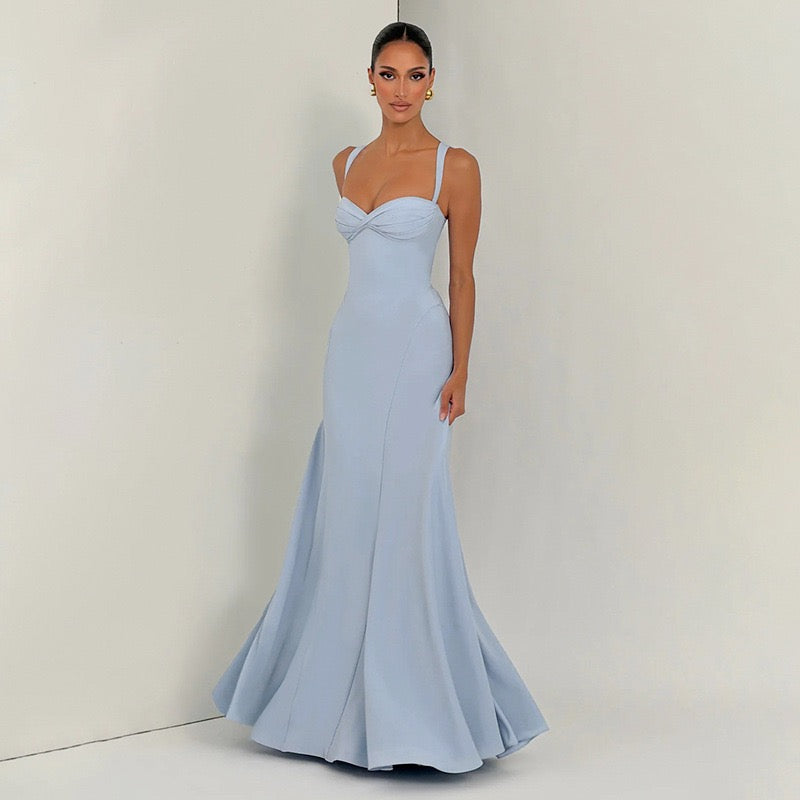 Elegant Maxi Dress with Open Back - Marilyn