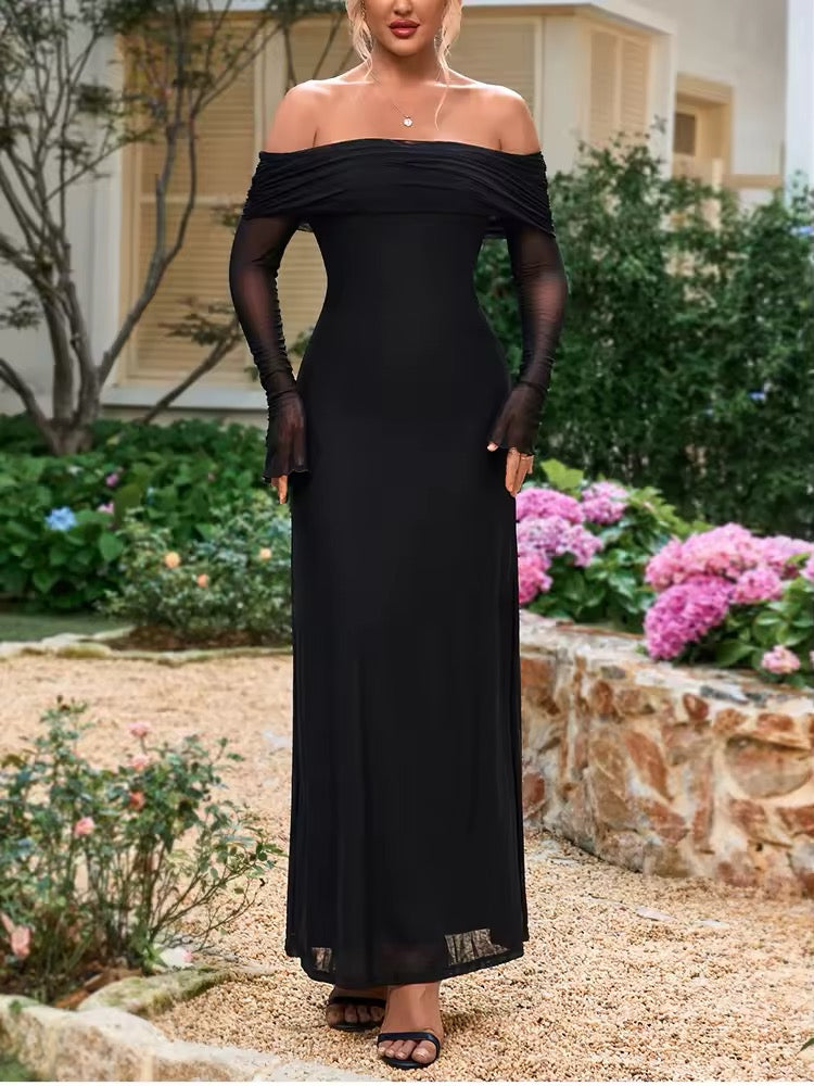 שמלת מקסי כתפיים חשופות - SHAY LI