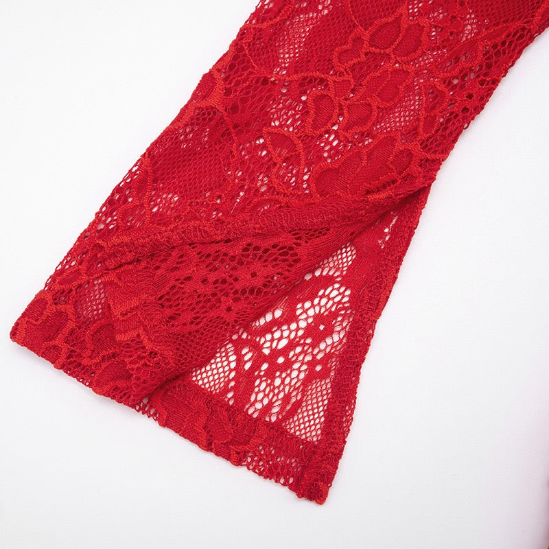 Off-the-shoulder mini dress with lace trim - Oriya