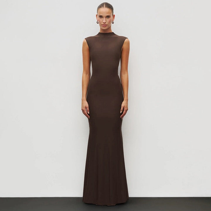 Maxi Dress with Ruching Design - Liran