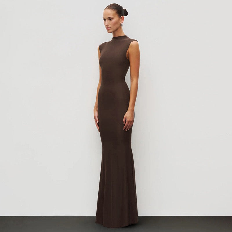 Maxi Dress with Ruching Design - Liran