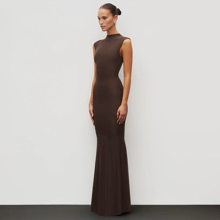 Maxi Dress with Ruching Design - Liran
