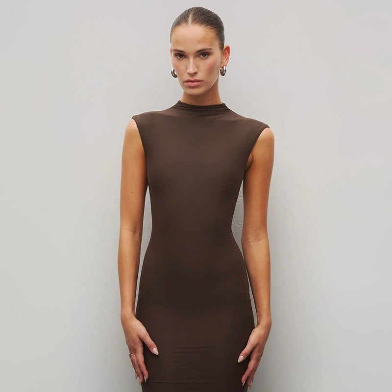 Maxi Dress with Ruching Design - Liran