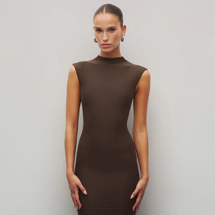 Maxi Dress with Ruching Design - Liran