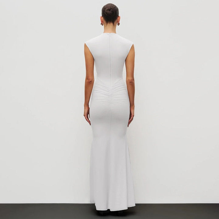 Maxi Dress with Ruching Design - Liran