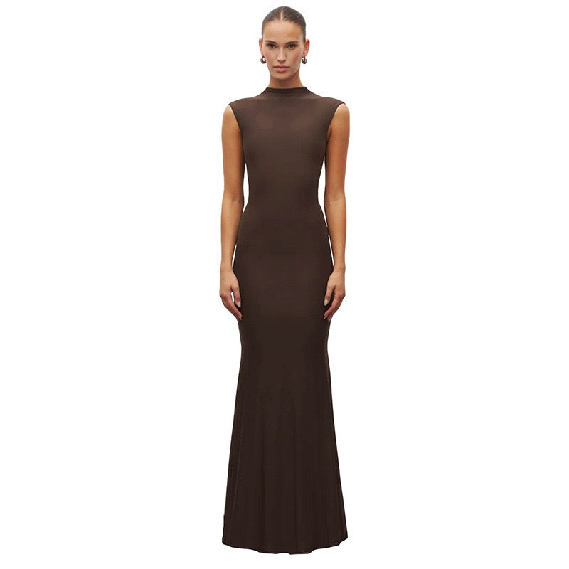 Maxi Dress with Ruching Design - Liran