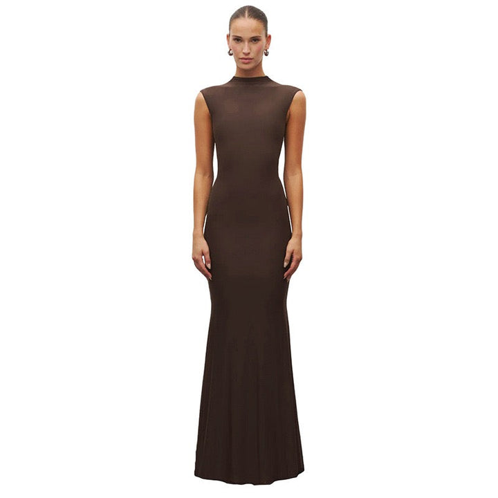 Maxi Dress with Ruching Design - Liran