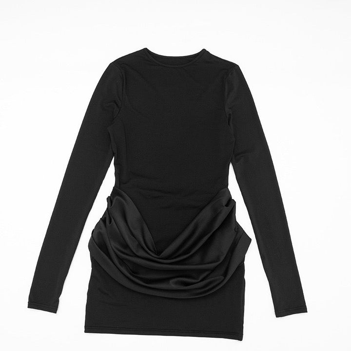 Mini dress with satin pleats - Sherin