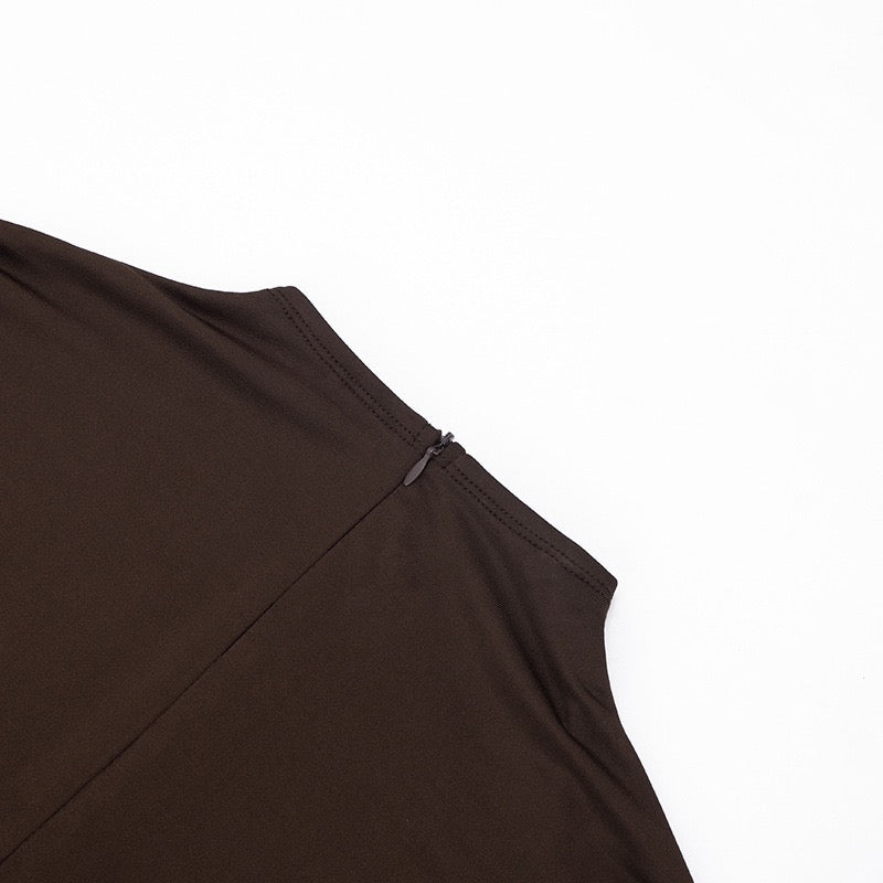 Maxi Dress with Ruching Design - Liran