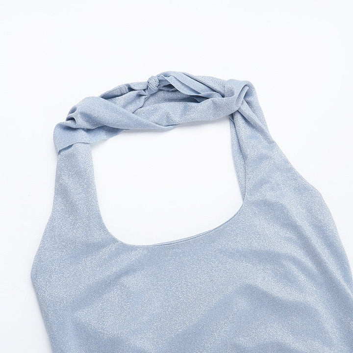 Sequined maxi dress with open back and tie detail - Palermo