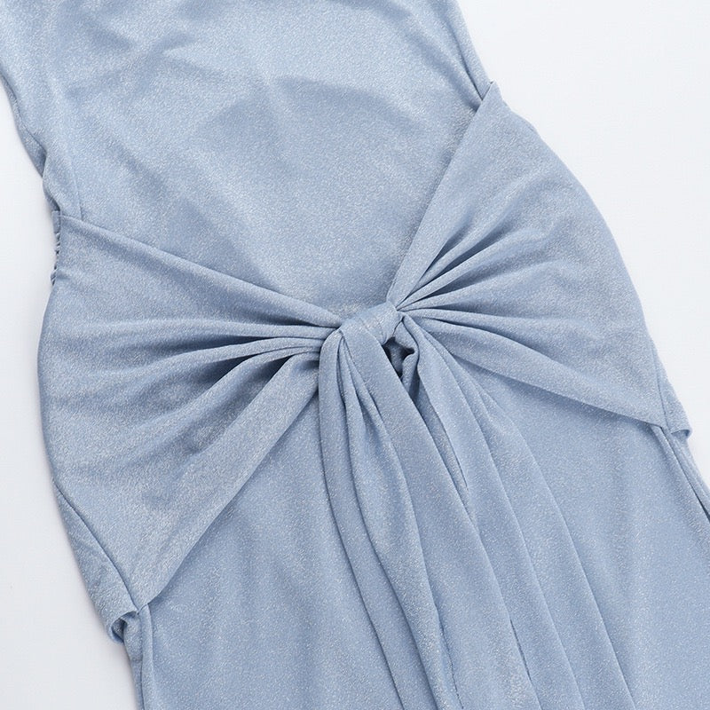 Sequined maxi dress with open back and tie detail - Palermo