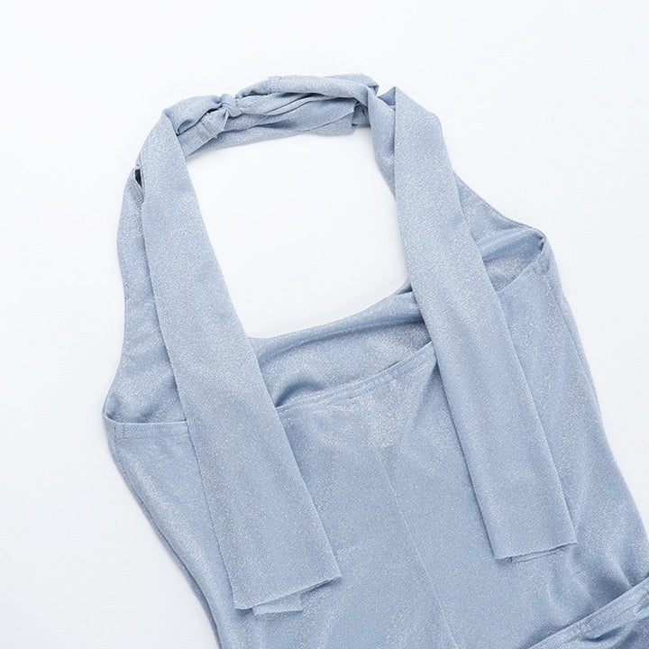 Sequined maxi dress with open back and tie detail - Palermo