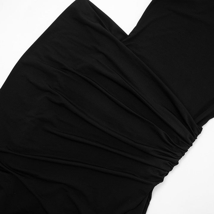 Maxi dress with pleats and slit design - Lis