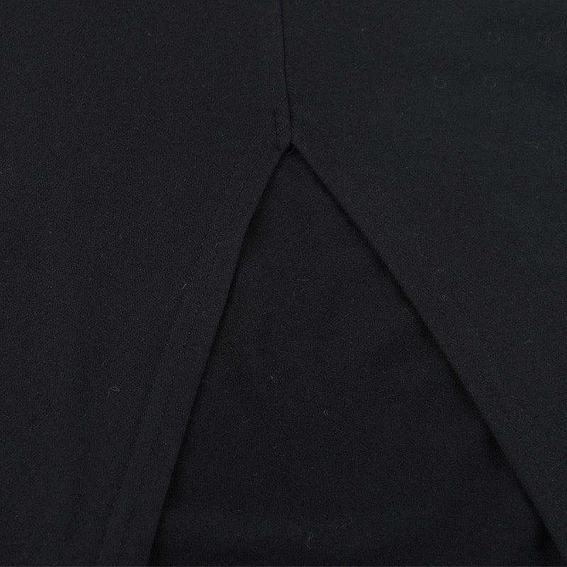 Elegant maxi dress with slit design and open back chiffon - Mericia