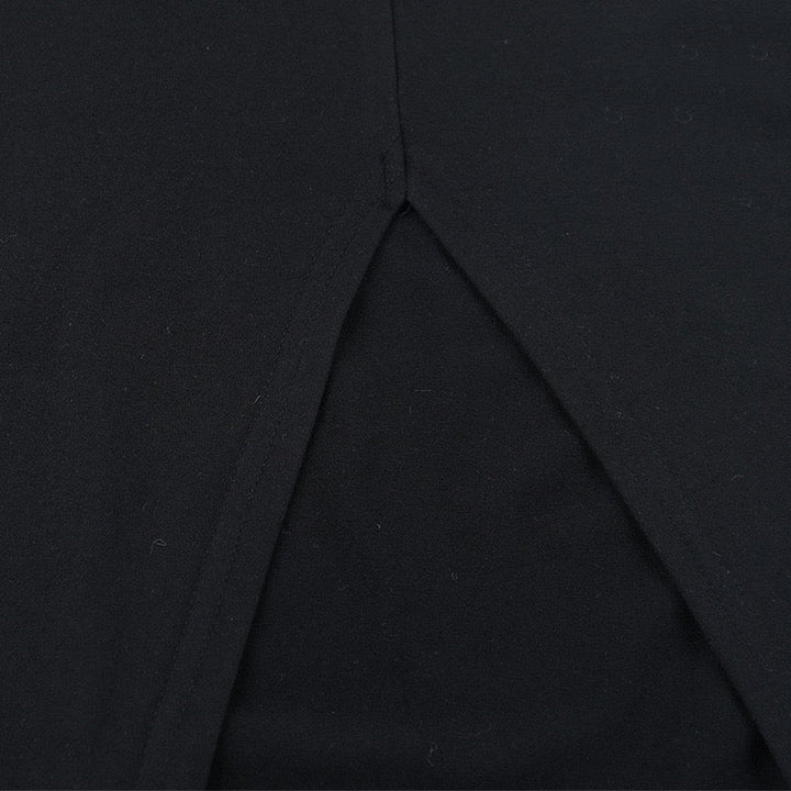 Elegant maxi dress with slit design and open back chiffon - Mericia