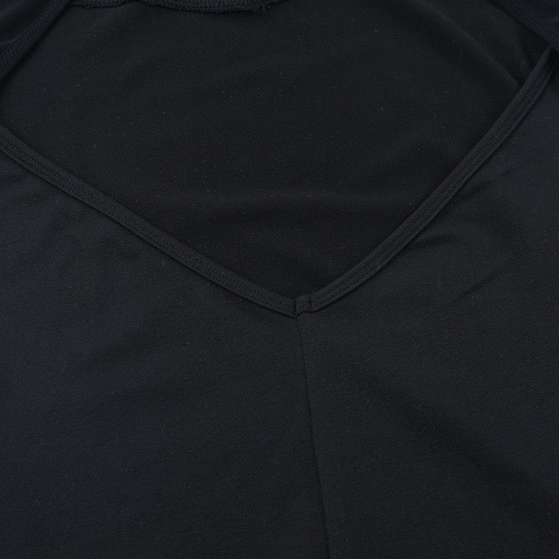 Elegant maxi dress with slit design and open back chiffon - Mericia