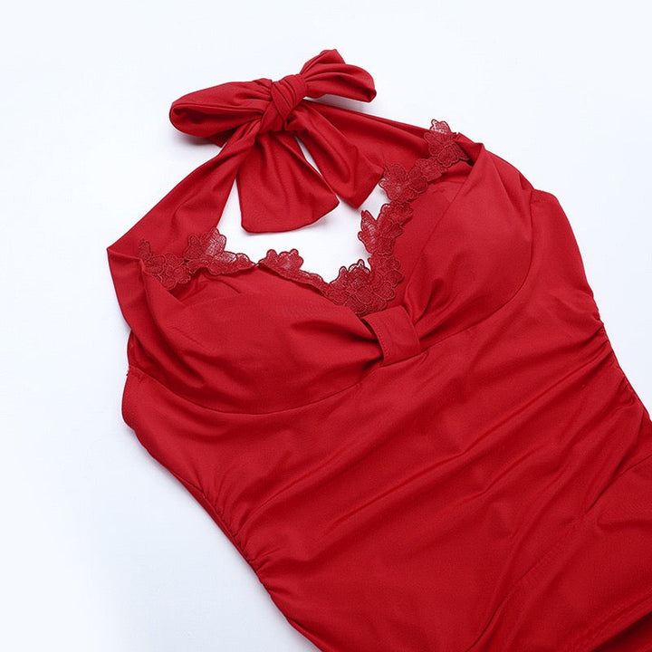 Maxi dress with open back, slit design and floral embroidery - Antea