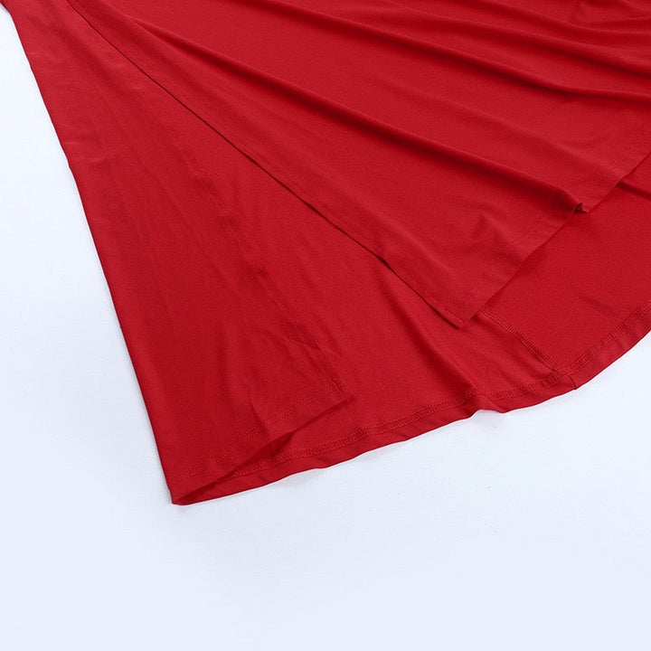 Maxi dress with open back, slit design and floral embroidery - Antea