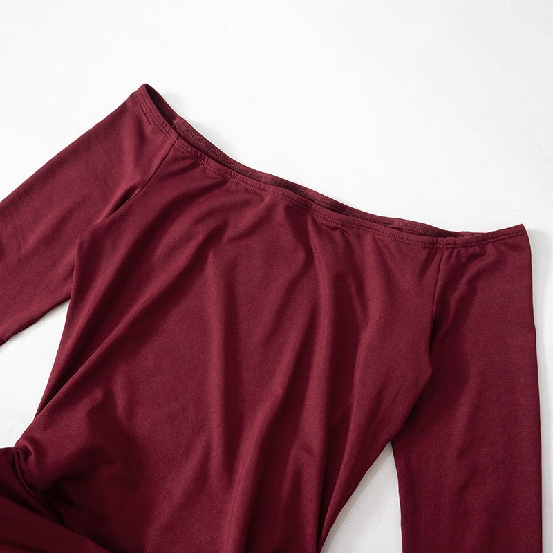 Pleated off-shoulder mini dress - Shayla