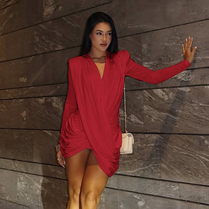 Mini dress with pleats and cross design - Krusty