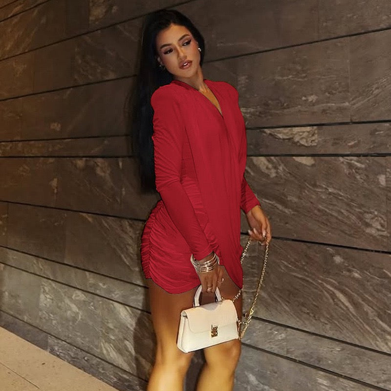 Mini dress with pleats and cross design - Krusty