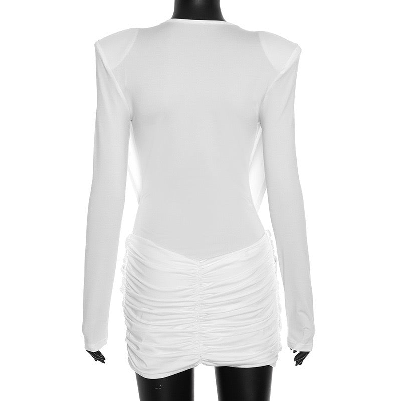 Mini dress with pleats and cross design - Krusty