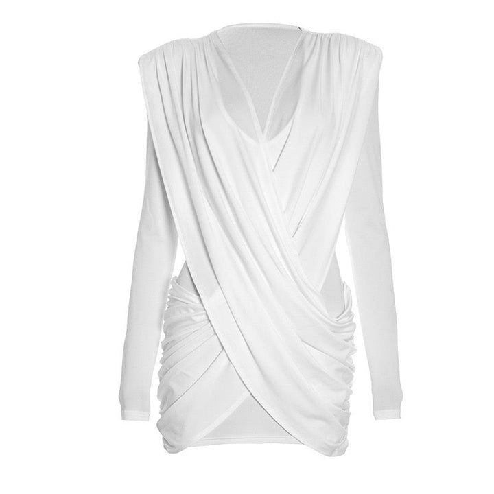 Mini dress with pleats and cross design - Krusty