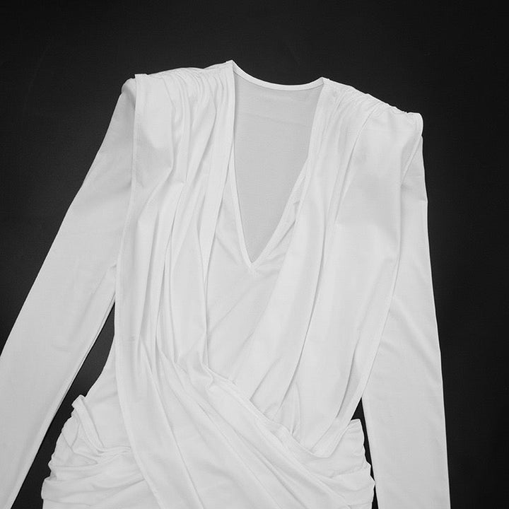 Mini dress with pleats and cross design - Krusty