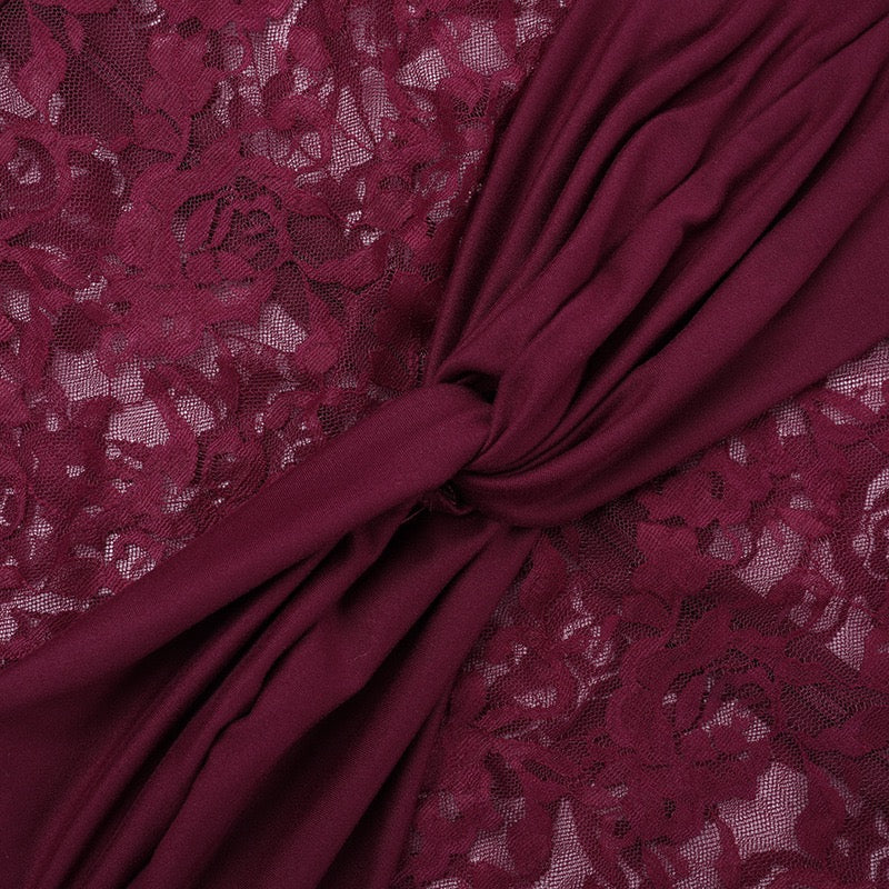 Maxi dress with lace and gathers - Luserna