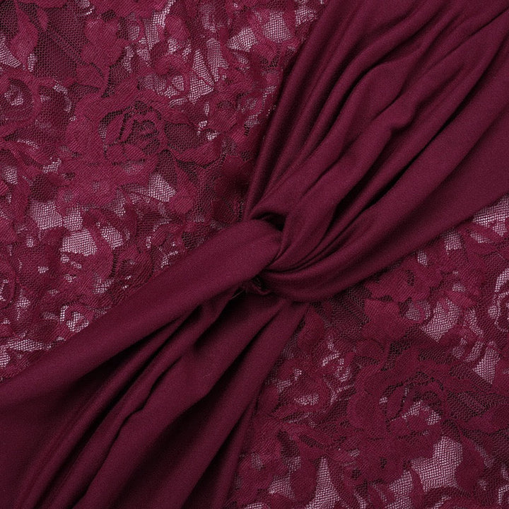 Maxi dress with lace and gathers - Luserna