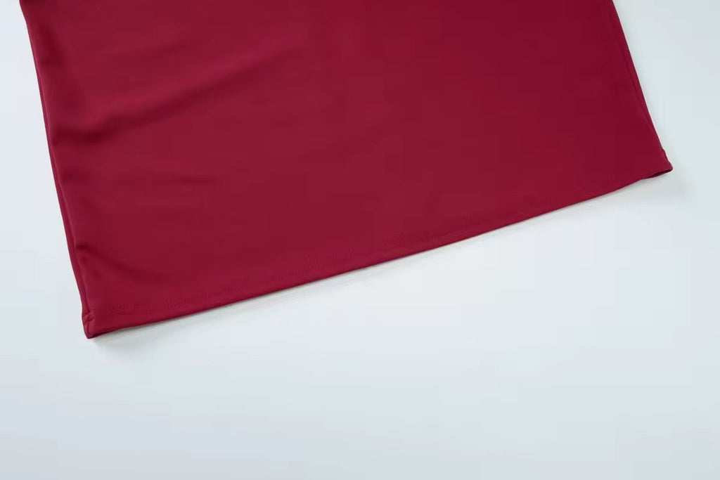 שמלת מידי צמודה בד מחטב גב פתוח - Paislee