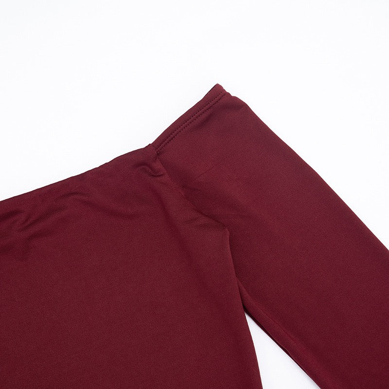 Mini dress in bodysuit design and pleats, bare shoulders - Rocky