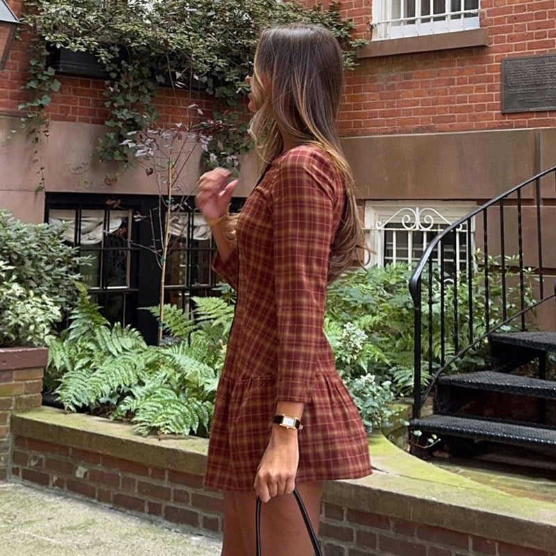 Button-embellished muslin mini dress - Monica