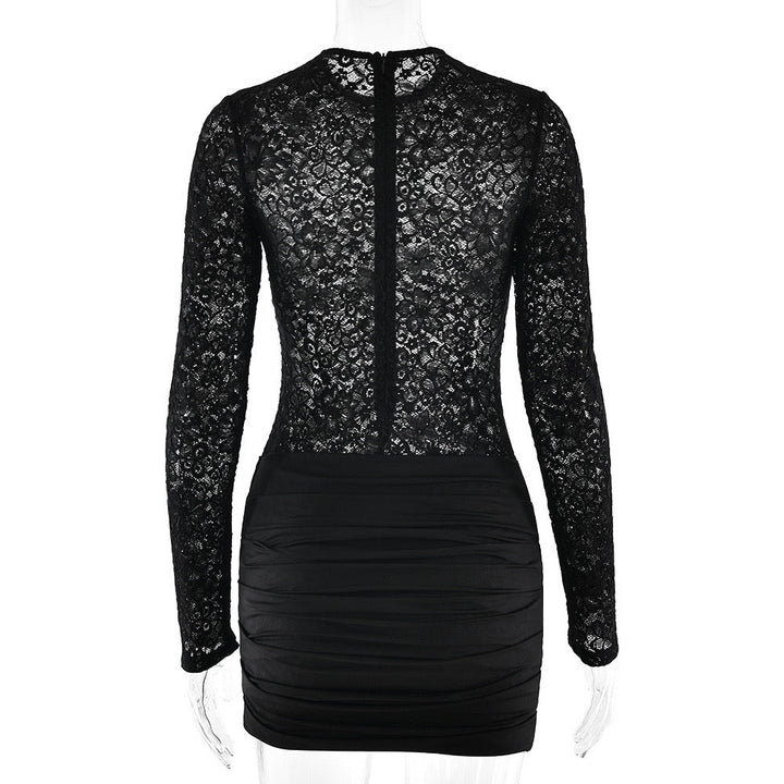 Lace-trimmed mini dress - Jasella