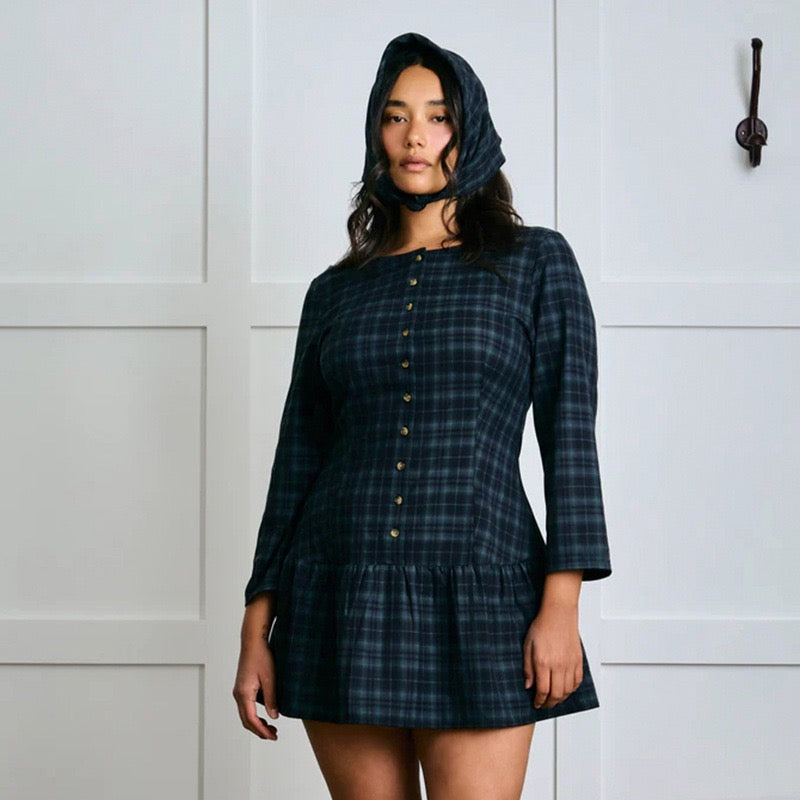 Button-embellished muslin mini dress - Monica